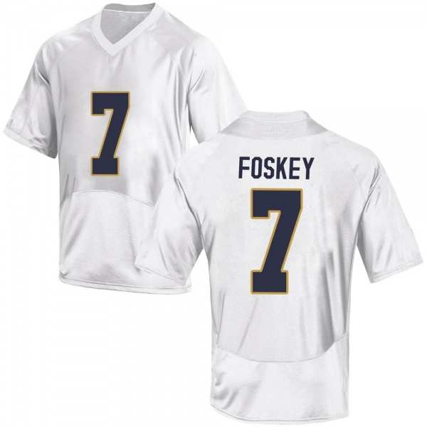 Isaiah Foskey Notre Dame Fighting Irish NCAA Men's #7 White Replica College Stitched Football Jersey ZXQ6655ZJ